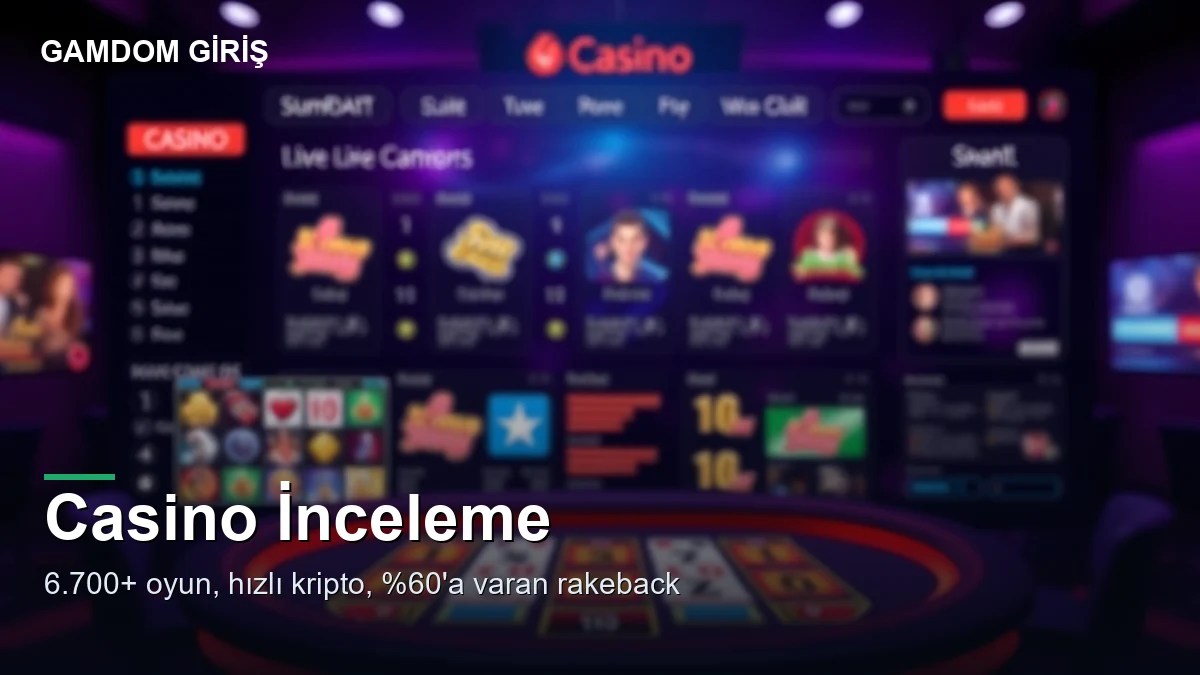 Gamdom casino inceleme — genel değerlendirme
