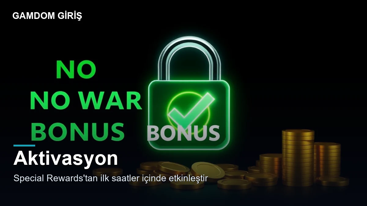 Gamdom casino kayıt bonusu — aktivasyon