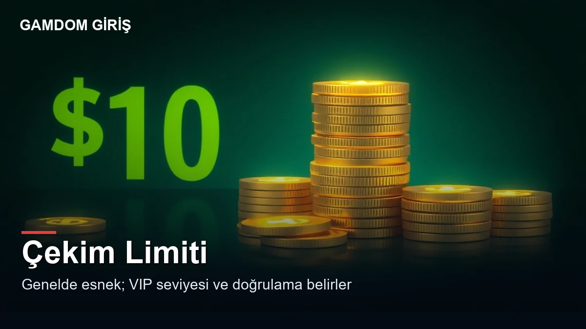 Gamdom çekim limiti — genel bakış