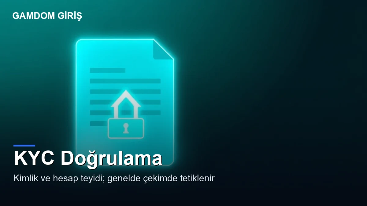 Gamdom doğrulaması — KYC süreci
