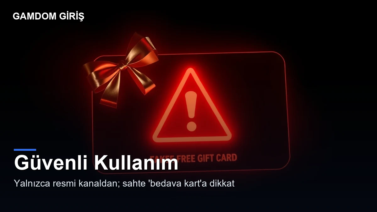 Gamdom hediye kartı — güvenli kullanım