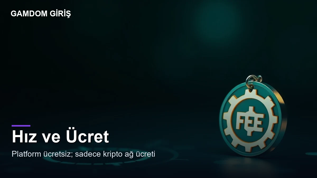 Gamdom ödeme yöntemleri — hız ve ücret
